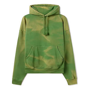 Nueva llegada 2025 Streetwear Sudadera con capucha de algodón Sun Faded Acid Wash Hoodie French Terry Blank Cropped Zip up Boxy Hoodie para hombres - Product Image 3