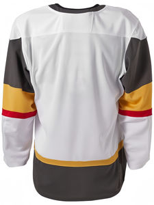 ชุดเสื้อกีฬาฮ็อกกี้น้ำแข็งตามสั่งเครื่องแบบทีมที่มีการระเหิดและเย็บปักถักร้อยเครื่องแต่งกายฮ็อกกี้น้ำแข็งระดับไฮเอนด์ - Product Image 5