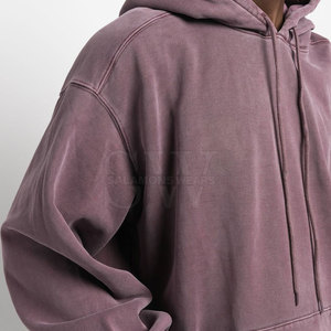 Sudaderas con capucha de mezcla de algodón con lavado ácido para hombre, diseño elegante y lavado, perfectas para atuendos casuales y looks urbanos. - Product Image 6