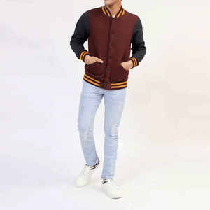 Chaqueta Universitaria para Hombre, Tejido Suave, Cómodo y Transpirable, Chaqueta de Béisbol Universitaria de Algodón para Hombre - Product Image 3