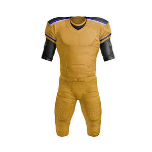 Ensemble de maillots de football américain personnalisés unisexe de haute qualité, uniforme d'équipe en maille à sublimation taille XL avec motif numérique imprimé - Product Image 5