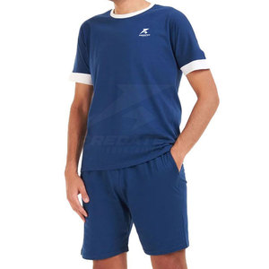 Meilleures ventes Ensemble t-shirt et short deux pièces décontracté pour hommes Logo personnalisé respirant pour l'été - Product Image 4