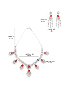 Elegante conjunto de collar nupcial AD para mujer con pendientes a juego disponibles a precios de exportación desde la India - Product Image 4