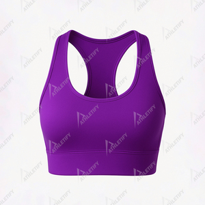 Sujetador deportivo Racerback para mujer para alto soporte Yoga Correr Gimnasio Cómodo Cobertura completa Transpirable Absorbe la humedad Activewear - Product Image 2