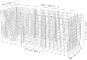 Cesta de gaviones de metal galvanizado, maceta de valla de seguridad de malla de alambre y muro de contención, cestas de gaviones de esgrima duraderas