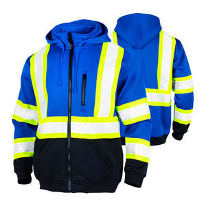 Sudadera con capucha de uniforme de trabajo de alta calidad Super Visible Hivis chaqueta de sudadera de seguridad reflectante al por mayor sudaderas con capucha de alta visibilidad - Product Image 1