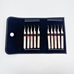 Pince à cils à pointe de fibre à 45 degrés de haute qualité Pince à cils d'isolation professionnelle et de volume pour une utilisation - Product Image 2