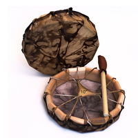 Hamanic-ron con piel de cabra, accesorio hecho a mano, 16 pulgadas