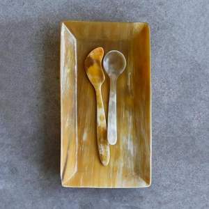 ถาดเสิร์ฟควายวัวฮอร์นแท้ธรรมชาติสำหรับเรือนเพาะชำที่บ้านพร้อมโลโก้ฮอร์นแท้สำหรับถาดและฝาปิด - Product Image 3