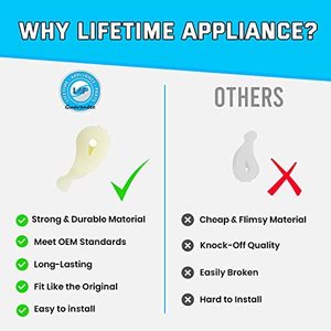 ชุดก้านกวนผงซักฟอกเครื่องซักผ้า Whirlpool (4 ชุด) - อะไหล่เครื่องซักผ้าพลาสติกใช้งานได้ตลอดชีพ - ใช้ได้กับเครื่องอบผ้า - Product Image 2