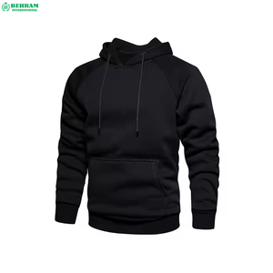 Sweat à capuche unisexe en molleton 100 % coton, teint uni, haute qualité, avec impression thermique en relief, idéal pour l'hiver - Product Image 3