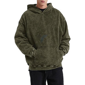 Sweat à capuche brodé oversize pour homme, hiver, vintage, coton, décontracté, tendance, ample, rétro, streetwear, coupe classique - Product Image 3