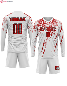 ชุดเสื้อฟุตบอลแบบกำหนดเอง ชุดฟุตบอลซับลิเมชั่น เสื้อทีมยูนิเซ็กซ์ ชุดยูนิฟอร์มทีม 100% โพลีเอสเตอร์ แห้งเร็ว ชุดกีฬาสำหรับฝึกซ้อม - Product Image 3