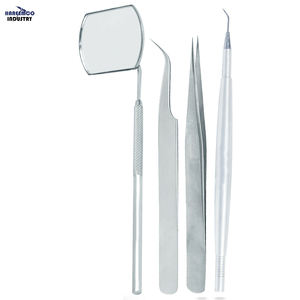 Pinzas Profesionales para Cejas con Punta Fina, Acero Inoxidable, Herramienta con Peine y Espejo, Separador y Levantador - Product Image 1