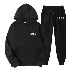 Sudaderas con capucha informales para hombre, chándales, 100% algodón, logotipo bordado personalizado, estilo Hip Hop con cintura media - Product Image 5