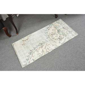 Alfombra de lana moderna verde Beige de 1,6x3,3 pies, alfombras rectangulares de área grande turca, respaldo de látex abstracto para pasillo, habitación, cabecera - Product Image 2