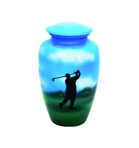 Urne de crémation en aluminium d'urnes de conception de texture noire et rouge 10.5 pouces pour des services funéraires traditionnels pour des cendres - Product Image 4