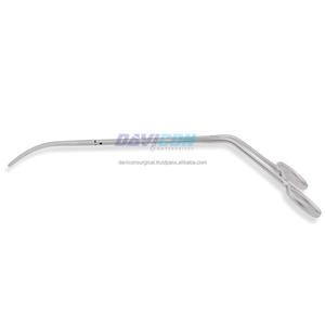 Pince DeBakey Thoracoscopique en Acier Inoxydable 65mm Courbée, Mâchoires Atraumatiques 1x2, Tige de 10mm, Manches Angulaires WLock, Longueur 17cm, L/W 9.75" - Product Image 1