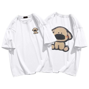 Nueva camiseta informal de algodón de gran tamaño para hombre, estilo lavado Vintage con cuello redondo, logotipo 3D, camiseta de verano, camiseta en blanco - Product Image 5