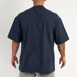 2025เสื้อยืดโอเวอร์ไซส์สำหรับผู้ชายเสื้อ100% พิมพ์ลายแขนสั้นผ้าฝ้ายสีล้วนดีไซน์ใหม่ - Product Image 2