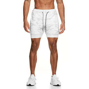 Pantalones cortos deportivos con bolsillo para hombre, moda atlética, diseño único, calidad, entrenamiento, correr, 2 en 1, pantalones cortos de gimnasio para hombre de doble capa personalizados - Product Image 1