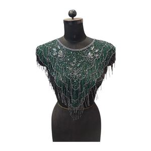 2025 dernière Cape à paillettes perlées en or rose avec tissu 100% coton au meilleur prix de l'Inde - Product Image 1