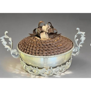 Cuenco de Metal blanco de la mejor calidad, diseño recortado árabe, Cuenco para dulces de Chocolate, cuenco decorativo elegante para servir postres de Chocolate - Product Image 6