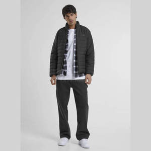 Camiseta de punto de algodón 100% liso con cuello redondo para hombre, camiseta de gran tamaño lisa de peso pesado de alta calidad, bordado de impresión personalizado - Product Image 4