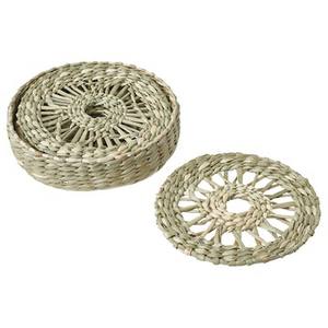 Handmade Natural Rattan Coasters Holder with Wicker and <b>Sea</b> Grass Woven Table Mat Coasters Placemats - Product Image 6