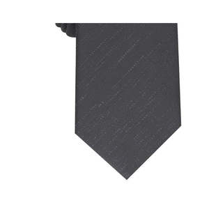 Cravatta Slim Testurizzata da Uomo Alfani Nera Taglia Regolare con Stampa Logo Personalizzata e Design a Righe - Product Image 3