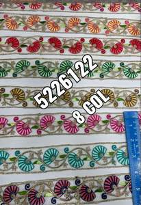 Rubans brodés à la machine sur mesure et lacets en motifs floraux et en huit couleurs pour robes de mariée de 1.25 pouces de largeur - Product Image 4