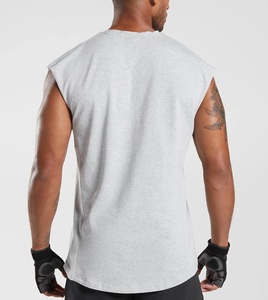 Chaleco deportivo personalizado de dos tonos acanalado en contraste para hombre, chaleco transpirable de algodón para entrenamiento en gimnasio, verano, hecho para correr, poliéster, estampado 3D - Product Image 5