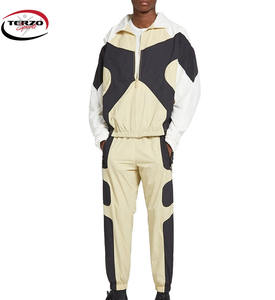 Conjunto de chándal de poliéster 100% para hombre, cortavientos transpirable, estampado personalizado para la temporada de otoño de talla grande, venta al por mayor - Product Image 5