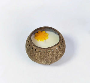 Portavelas de cáscara de coco hecho a mano rústico/cuencos de velas naturales Eco Chic con precio competitivo - Product Image 6