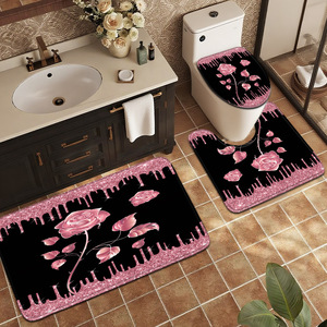 Custom Printed Bath <b>Mat</b> <b>Bathroom</b> Rug <b>Set</b> for <b>Bathroom</b> Non-Slip Shower Curtain Bath <b>Mat</b> - Product Image 5