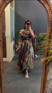 2024 dernière Collection lourd concepteur broderie travail longue robe femmes mariage adapté Salwar imprimer indien mode tenue inde - Product Image 6