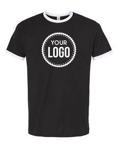 T-shirt unisexe à logo personnalisé T-shirt à sonnerie tricoté en jersey de coton 100% pour homme T-shirt vierge personnalisable à quantité minimale de commande basse - Product Image 2