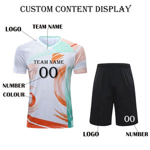 Conjunto de Uniforme Deportivo de Fútbol de Poliéster de Secado Rápido, Camiseta y Pantalones Cortos con Logotipo Personalizado, Uniforme de Fútbol para Entrenamiento y Juego, OEM, ODM, Venta al por Mayor - Product Image 4