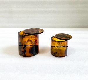 Caja de dulces de Año Nuevo, caja de frutas secas de flores, forma cilíndrica de resina creativa, caja de almacenamiento de dulces de estilo europeo, regalos de boda - Product Image 6