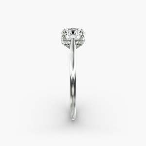 Anillo de Compromiso de Diamantes de Corte Redondo de Estilo Lujoso para Cualquier Función, Fiesta - Product Image 5