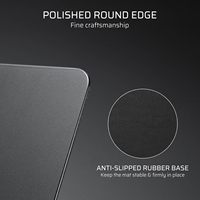 Tapis de souris de jeu en verre à surface micro-gravée ultra-lisse, base en caoutchouc haute densité, précision et vitesse améliorées, résistant à l'eau