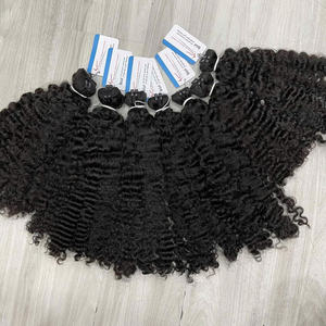 Extensiones de cabello de trama rizada birmana cruda Cabello humano vietnamita virgen Tendencia caliente Paquetes rizados birmanos - Product Image 6