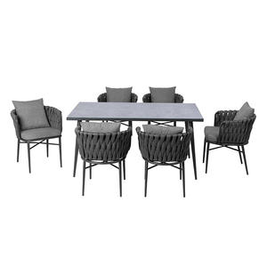 Vangarden extérieur polyester tressé corde en alliage d'aluminium cadre conique tube sangle <span class=keywords><strong>chaise</strong></span> pour balcon <span class=keywords><strong>terrasse</strong></span> meubles de loisirs - Product Image 3