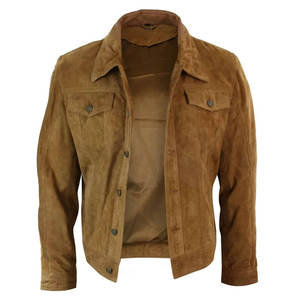 แจ็กเก็ตหนังนิ่มสำหรับผู้ชายแจ็กเก็ตหนังนิ่มหนังกลับแท้สำหรับผู้ชาย - Product Image 1