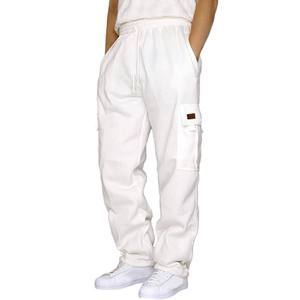 men's pants washed Autumn <b>Winter</b> New Men's Pants Cross-Border Plus Size Lightweight Fleece Foot Loose Straight Cargo <b>Trousers</b> - Product Image 4