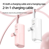 Banque De Puissance 5000 Mah Mini Power Banks Mobile Fast Charger 5000 mAh Batería externa Cute Plug Tail Power Bank para iPhone