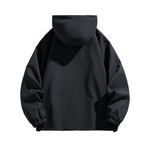 Chaqueta de invierno informal estilo Hip Hop para hombre, cazadora impermeable con cuello con capucha, tela de lona - Product Image 2