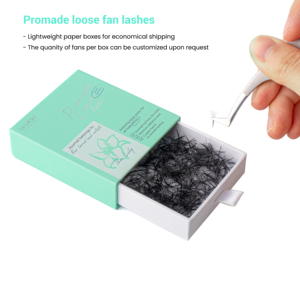 Pestañas Postizas Pre-fabricadas con Base Puntiaguda, de Tallo Corto y Largo, con Pegamento, Efecto Voluminoso, Suministros para Pestañas al por Mayor - Product Image 6