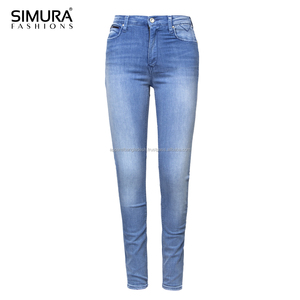 Nouveau design tendance, meilleure qualité, vente en gros à prix abordable, séchage rapide, OEM, jean en denim élégant pour femme, coupe skinny slim, vêtement durable - Product Image 2