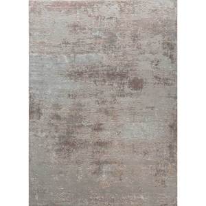 Tapis noué à la main en laine et soie de bambou à motifs abstraits Uvenuti gris et noir - LRB-5003 pour usage domestique - Product Image 1